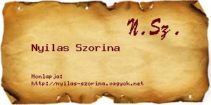 Nyilas Szorina névjegykártya